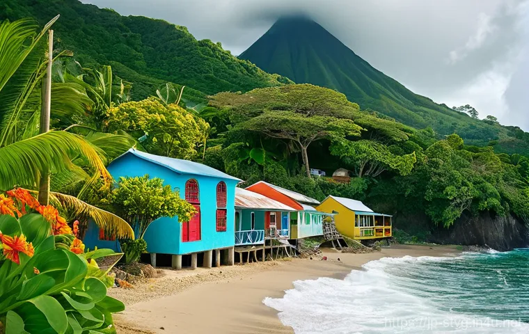 세인트빈센트 그레나딘에서 벌어졌던 유명 사건사고 - **Prompt 1: Coexisting with the Mighty Soufrière**
    "A vibrant, picturesque village nestled on th...